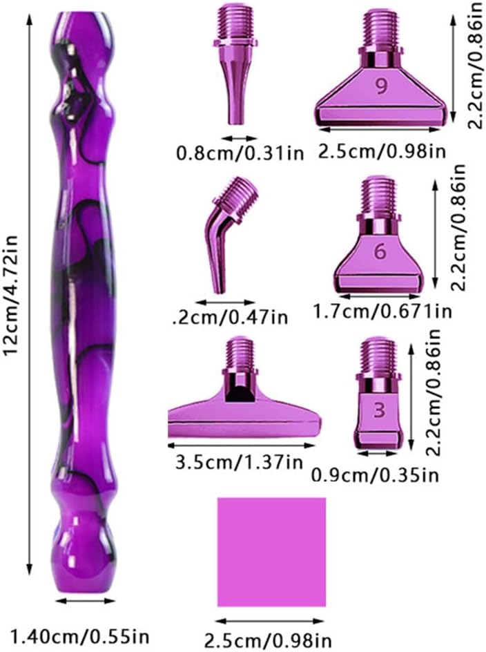 LEIYULY 13PCS Diamond Art Pen, with 1,3,6,9 Metal Threads Nibs, Ergonomic Diamond Art Pen, 5D Diamond Painting Pens Tools, for Both Beginners and Experienced Diamond Artists - Image 2
